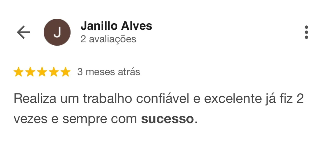 Avaliação Google - Janillo Alves