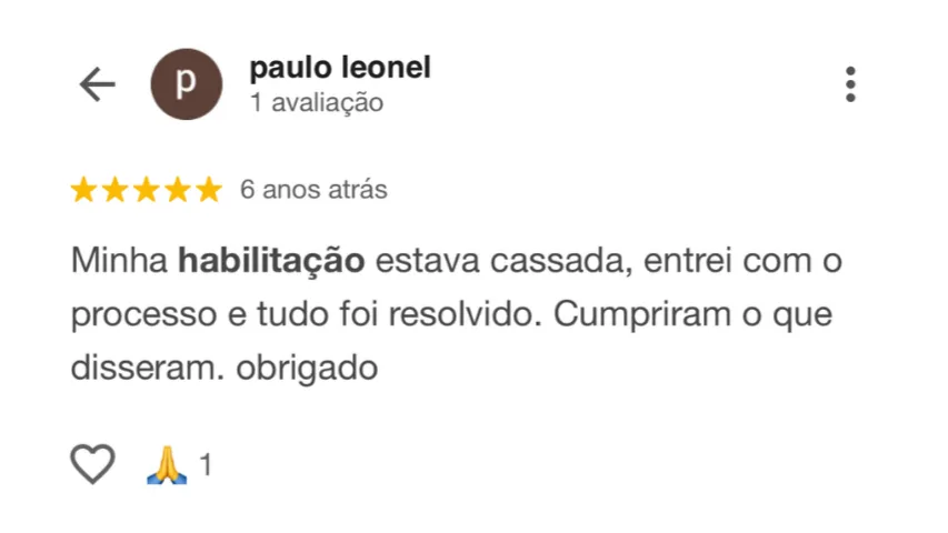 Avaliação Google - paulo leonel