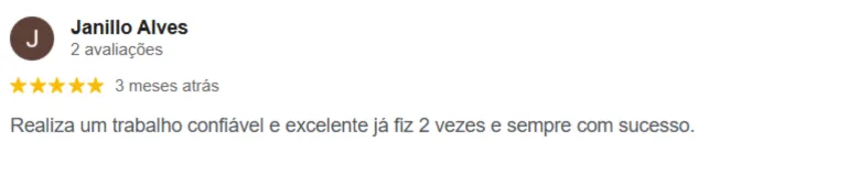 Avaliação Google - Janillo Alves