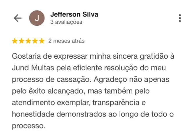 Avaliação Google - Jefferson Silva